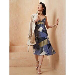 Banana Republic Factory Geometric Empire-Waist Midi Dress
